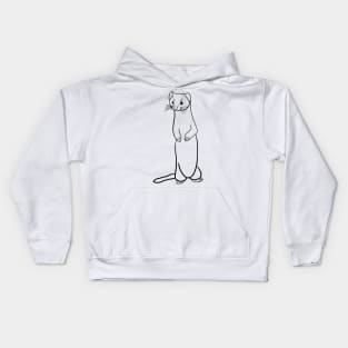 Stick figure ferret Kids Hoodie